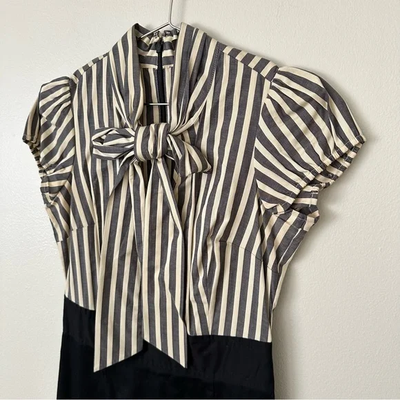 The Limited Dresses | | The Limited Vintage Pussybow Midi Dress Size 0 | | Color: Black/Cream | Size: 0 | Itslove's Closet